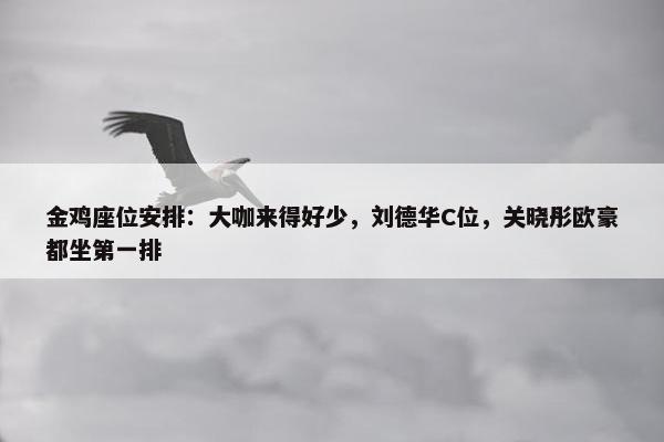 金鸡座位安排：大咖来得好少，刘德华C位，关晓彤欧豪都坐第一排