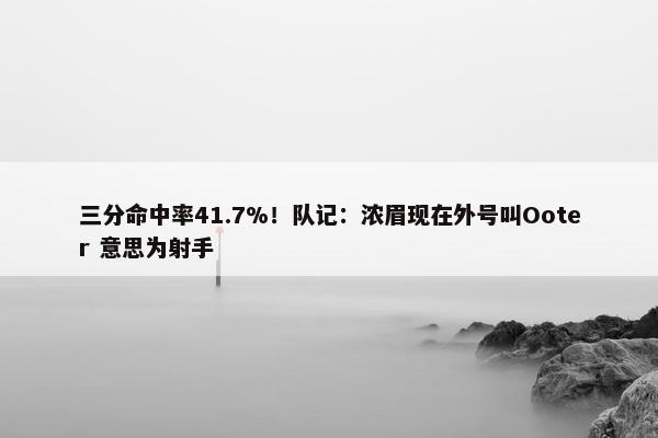 三分命中率41.7%！队记：浓眉现在外号叫Ooter 意思为射手