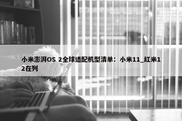 小米澎湃OS 2全球适配机型清单：小米11_红米12在列