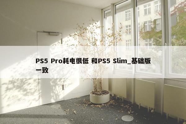 PS5 Pro耗电很低 和PS5 Slim_基础版一致