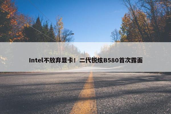 Intel不放弃显卡！二代锐炫B580首次露面