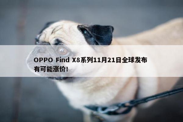 OPPO Find X8系列11月21日全球发布 有可能涨价！