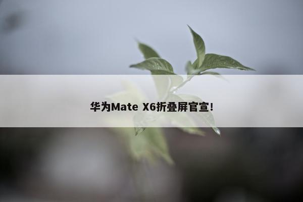 华为Mate X6折叠屏官宣！