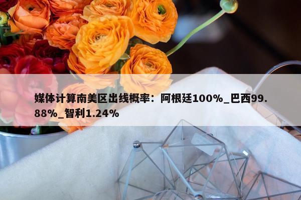 媒体计算南美区出线概率：阿根廷100%_巴西99.88%_智利1.24%