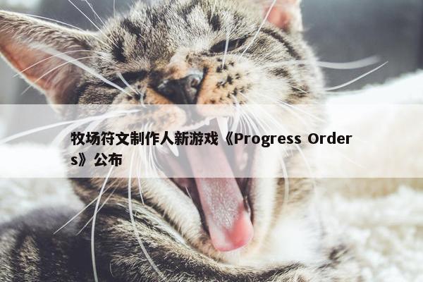 牧场符文制作人新游戏《Progress Orders》公布