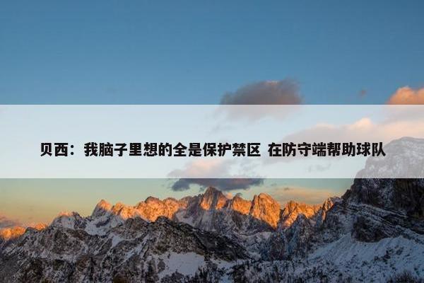 贝西：我脑子里想的全是保护禁区 在防守端帮助球队