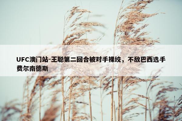 UFC澳门站-王聪第二回合被对手裸绞，不敌巴西选手费尔南德斯