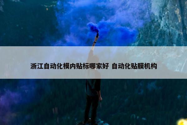 浙江自动化模内贴标哪家好 自动化贴膜机构