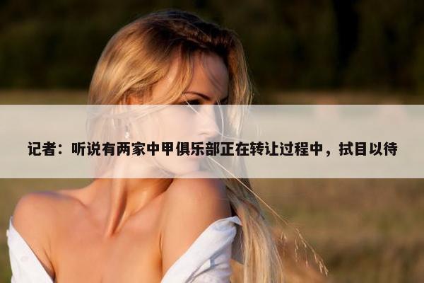 记者：听说有两家中甲俱乐部正在转让过程中，拭目以待