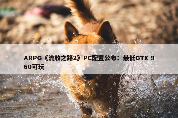 ARPG《流放之路2》PC配置公布：最低GTX 960可玩