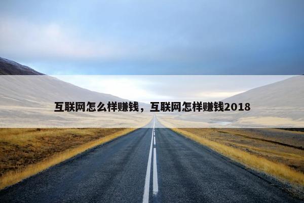 互联网怎么样赚钱，互联网怎样赚钱2018