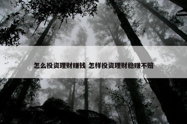 怎么投资理财赚钱 怎样投资理财稳赚不赔