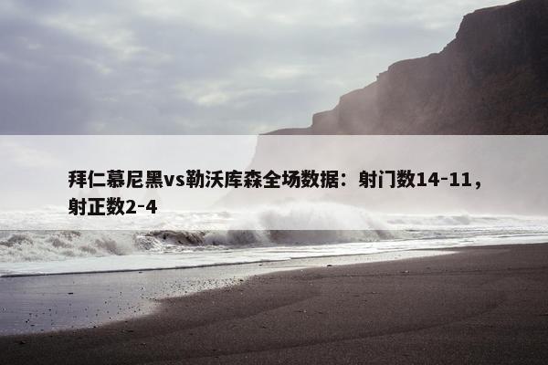 拜仁慕尼黑vs勒沃库森全场数据：射门数14-11，射正数2-4