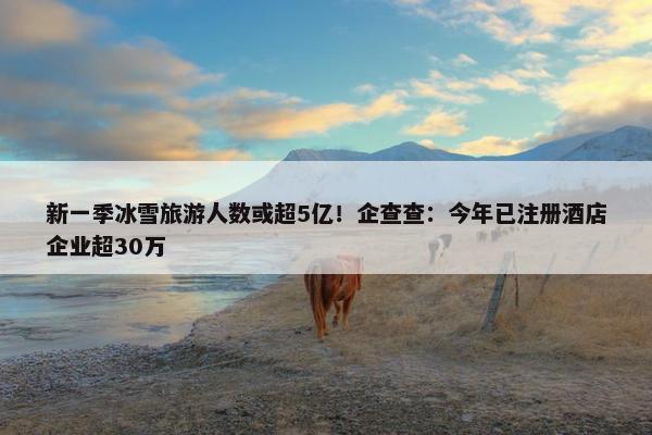 新一季冰雪旅游人数或超5亿！企查查：今年已注册酒店企业超30万