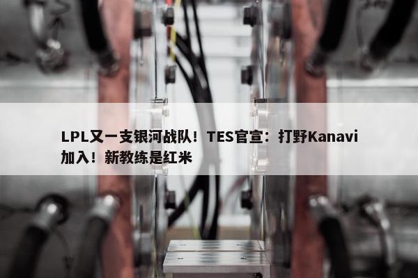 LPL又一支银河战队！TES官宣：打野Kanavi加入！新教练是红米