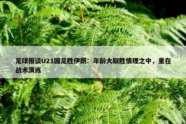 足球报谈U21国足胜伊朗：年龄大取胜情理之中，重在战术演练